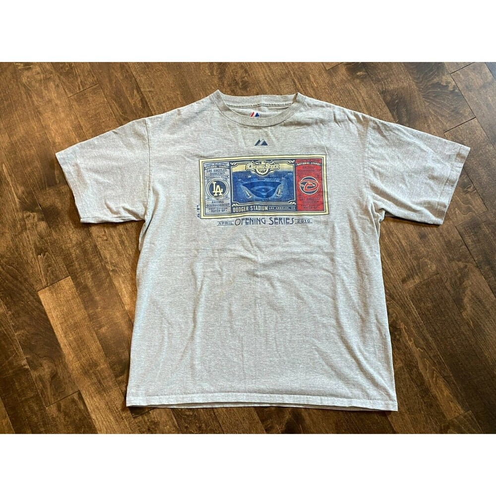 LA Dodgers 2010 Opening VS. Diamondbacks T-Shirt - Men's Large MLB Tee (L)
